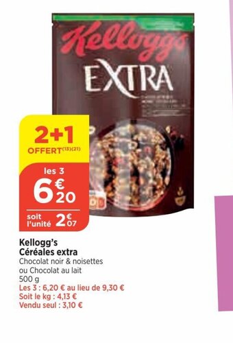 Bi1 Kellogg's Céréales extra offre