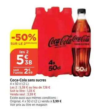 Bi1 Coca-Cola sans sucres offre