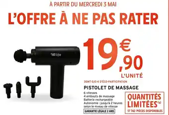 Intermarché DONT 0,10 € D'ÉCO-PARTICIPATION PISTOLET DE MASSAGE offre
