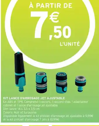 Intermarché KIT LANCE D'ARROSAGE JET AJUSTABLE offre