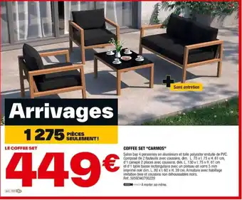 Brico Dépôt COFFEE SET "CARMOS" offre