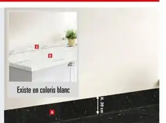 Brico Dépôt CRÉDENCE STRATIFIÉE RÉVERSIBLE IMITATION MARBRE NOIR/BLANC L. 2,40 M offre