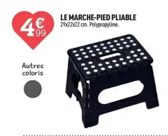 Centrakor LE MARCHE-PIED PLIABLE 29x22x22 cm. Polypropylène. offre