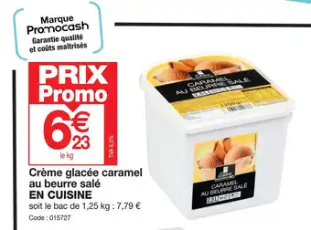 Promocash Crème glacée caramel au beurre salé offre