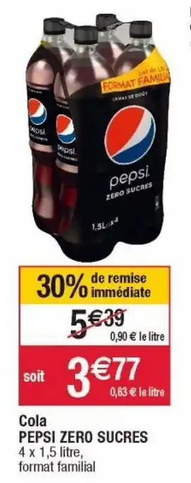 Cora x Carrefour Pepsi zéro pepsi offre