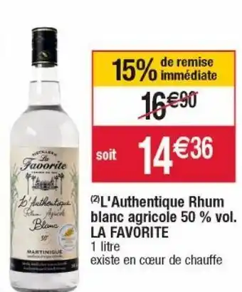 Cora x Carrefour Rhum blanc offre
