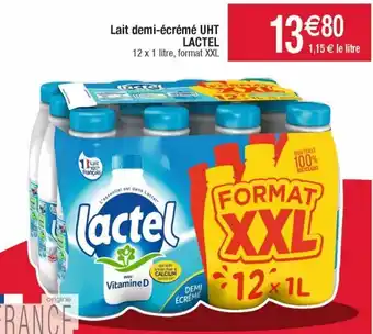 Cora x Carrefour Lait demi-écrémé lactel offre