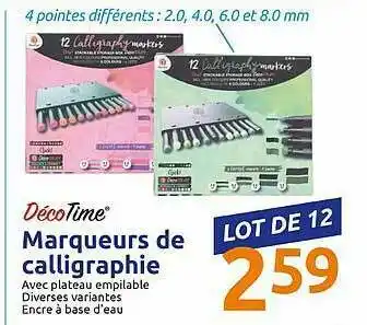 Action Marqueurs De Calligraphie Décotime offre