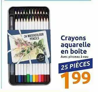 Action Crayons Aquarelle En Boîte offre