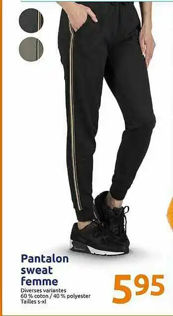Action Pantalon Sweat Femme offre