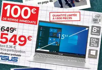 Carrefour Ordinateur Portable Asus offre