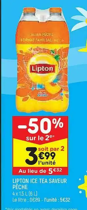 Lipton Ice Tea Saveur Pêche