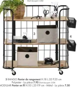 Casa Panier De Rangement Rango, Panier En Fil Modular offre