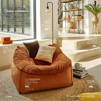 Casa Boîte Rib, Coussin Picco, Fauteuil Pouf Poire Jack, Pot De Fleurs Stripe, Tapis Braid offre