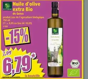 Norma Huile D'olive Extra Bio Bio Sonne offre