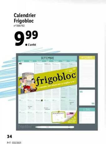 Lidl Calendrier Frigobloc offre