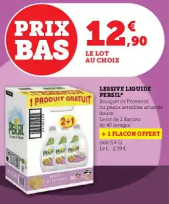 Super U LESSIVE LIQUIDE PERSIL offre