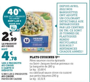 Super U PLATS CUISINES U offre