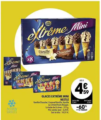 Supeco Glaces Extrême Mini Nestlé offre