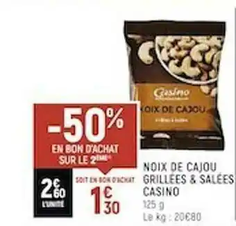 Vival Noix De Cajou Grillées & Salées Casino offre