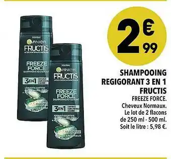 Shampooing Regigorant 3 En 1 Fructis
