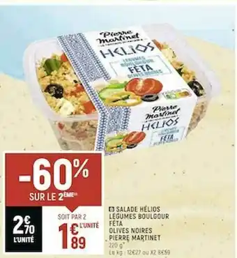 Salade Hélios Légumes Boulgour Féta Olives Noires Pierre Martinet