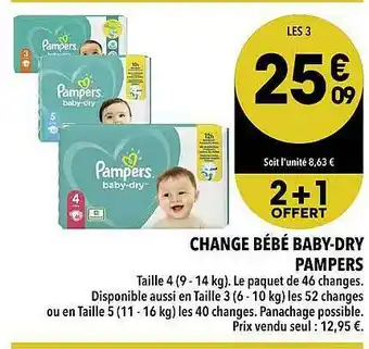 Change Bébé Baby-dry Pampers