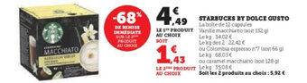 Super U STARBUCKS BY DOLCE GUSTO offre