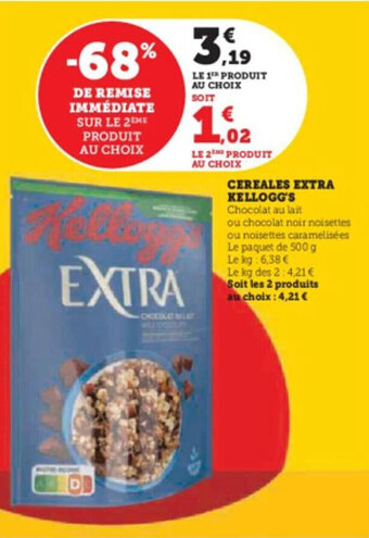 Super U CEREALES EXTRA KELLOGG'S offre