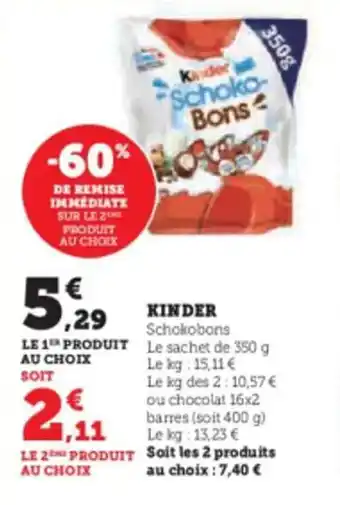 Super U KINDER offre