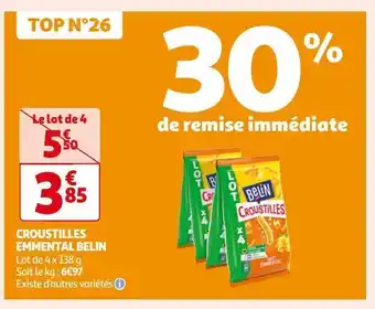 Auchan Supermarché Croustilles emmental belin offre