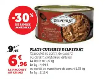Super U PLATS CUISINES DELPEYRAT offre