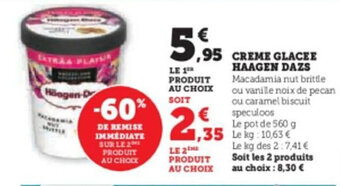 Super U CREME GLACEE HAAGEN DAZS offre