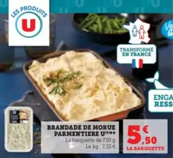 Super U BRANDADE DE MORUE PARMENTIERE U offre