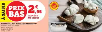 Super U MOZZARELLA DI BUFALA CAMPANA AOP offre