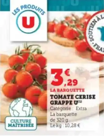 Super U TOMATE CERISE GRAPPE U offre