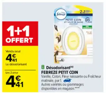 Carrefour Désodorisant Febreze Petit Coin offre