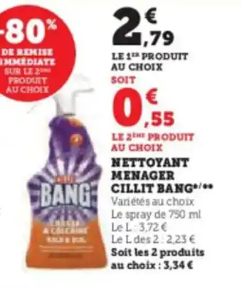 Super U NETTOYANT MENAGER CILLIT BANG**** offre