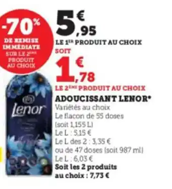 Super U ADOUCISSANT LENOR* offre