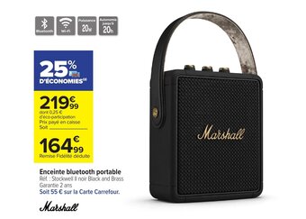 Carrefour Enceinte bluetooth portable offre