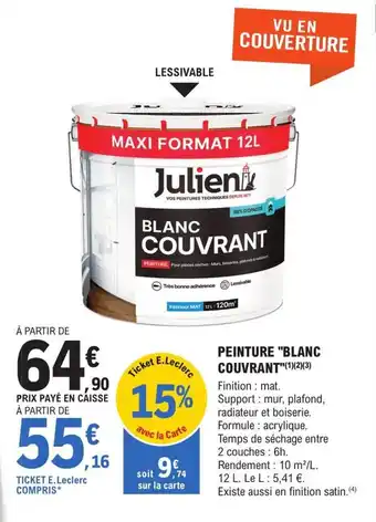 PEINTURE "BLANC COUVRANT"