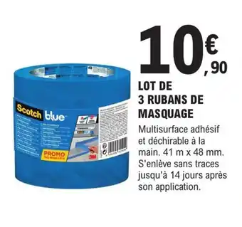 E.Leclerc Brico LOT DE 3 RUBANS DE MASQUAGE offre