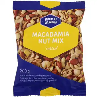 Action Mélange de noix de macadamia Snacks of the World offre