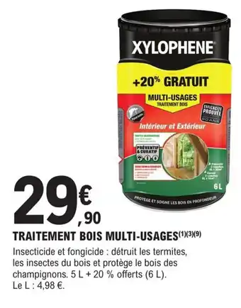 E.Leclerc Brico TRAITEMENT BOIS MULTI-USAGES(1)(3)(9) offre