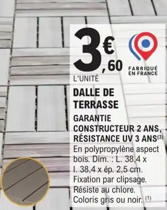 E.Leclerc Brico DALLE DE TERRASSE offre