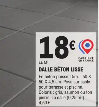E.Leclerc Brico DALLE BÉTON LISSE offre