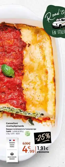 Thiriet Cannelloni ricotta/épinards offre