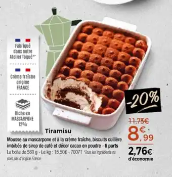 Thiriet Tiramisu offre
