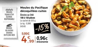 Thiriet Moules du Pacifique décoquillées cuites offre