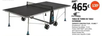 E.Leclerc Sport TABLE DE TENNIS DE TABLE EXTERIEUR offre